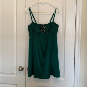 Elegant dark green cocktail dress